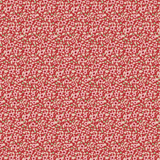 Tilda Creating Memories Brie red floral cotton quilt fabric by the fat quarter