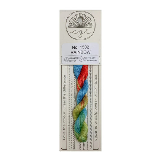 Cottage Garden Thread 1502 - Rainbow - stranded embroidery thread