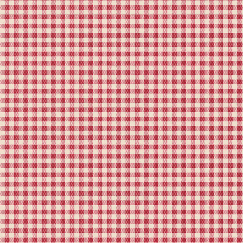 Tilda Creating Memories gingham red cotton quilt fabric by the Fat Quarter