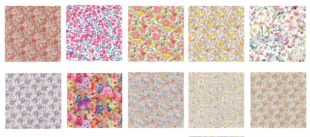 Liberty Tana lawn 20, 5" x 6" - 12cm x 15cm cotton fabric Pack 3A