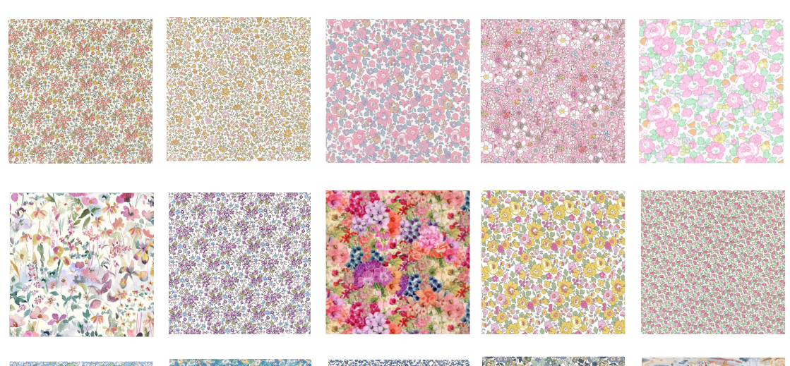 Liberty Tana lawn 20, 5" x 6" - 12cm x 15cm cotton fabric Pack 3B