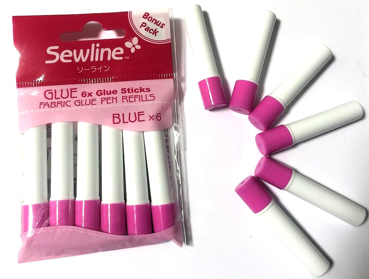 Sewline glue pen refills blue 6 pack