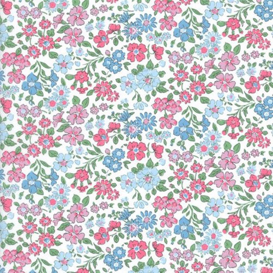 Liberty Tana Lawn Fat Quarter Annabella B blue pink floral cotton fabric