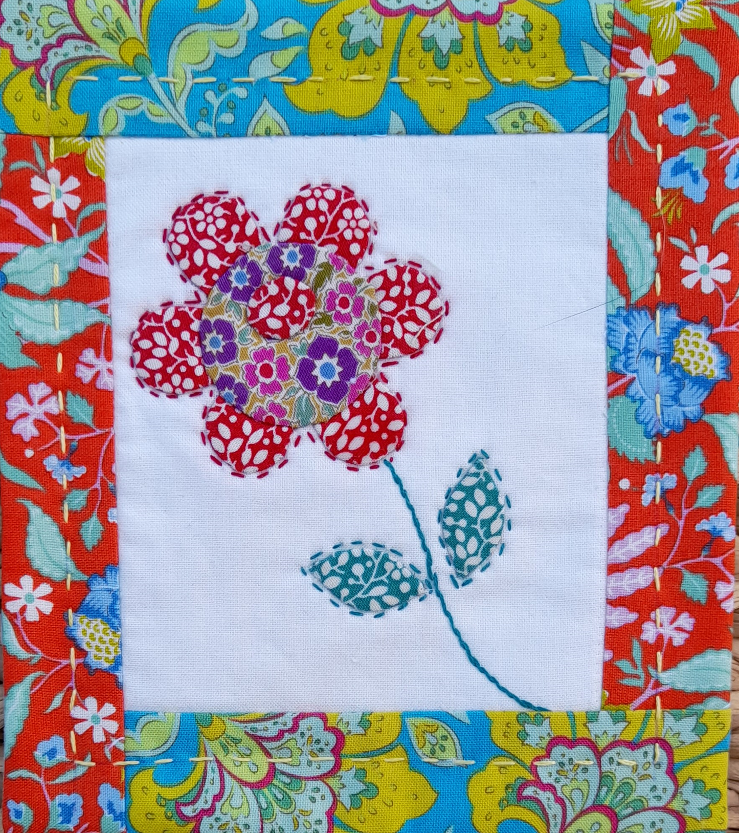 Applique Flower mug rug - Class  Kit