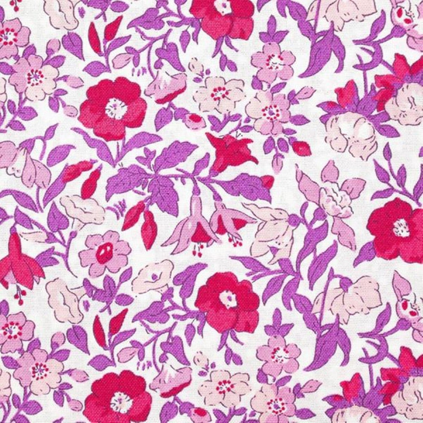 Liberty Flower Show Botanical Jewel Mamie Flower cotton quilt fabric