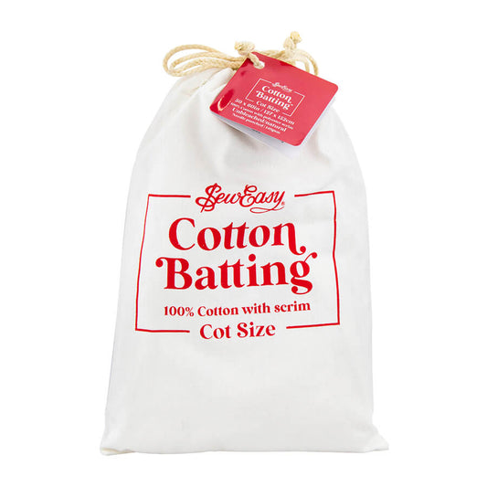 Batting / Wadding Cot size 100% natural cotton 127 x 152cm - Sew Easy