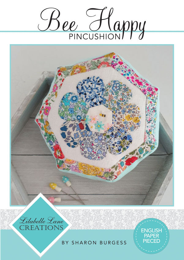 Bee Happy pincushion English Paper Piecing Creative Card Lilabelle Lane pattern