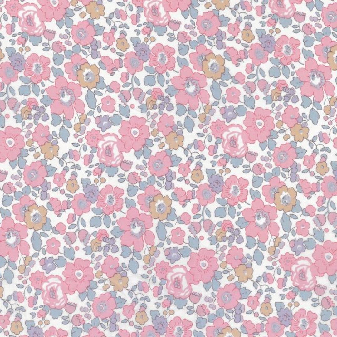 Liberty Tana Lawn - Betsy bespoke X pink floral cotton fabric