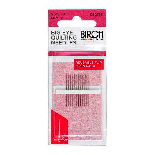 Birch Big Eye quilting needles - size 10