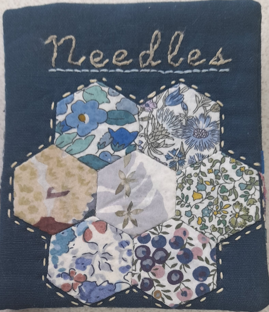 English Paper Pieced Liberty & Linen Needlebook  - Class Kit