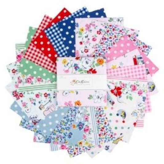 Cath Kidston Signature Collection 42, 5 inch squares cotton quilt fabric Riley Blake fabrics
