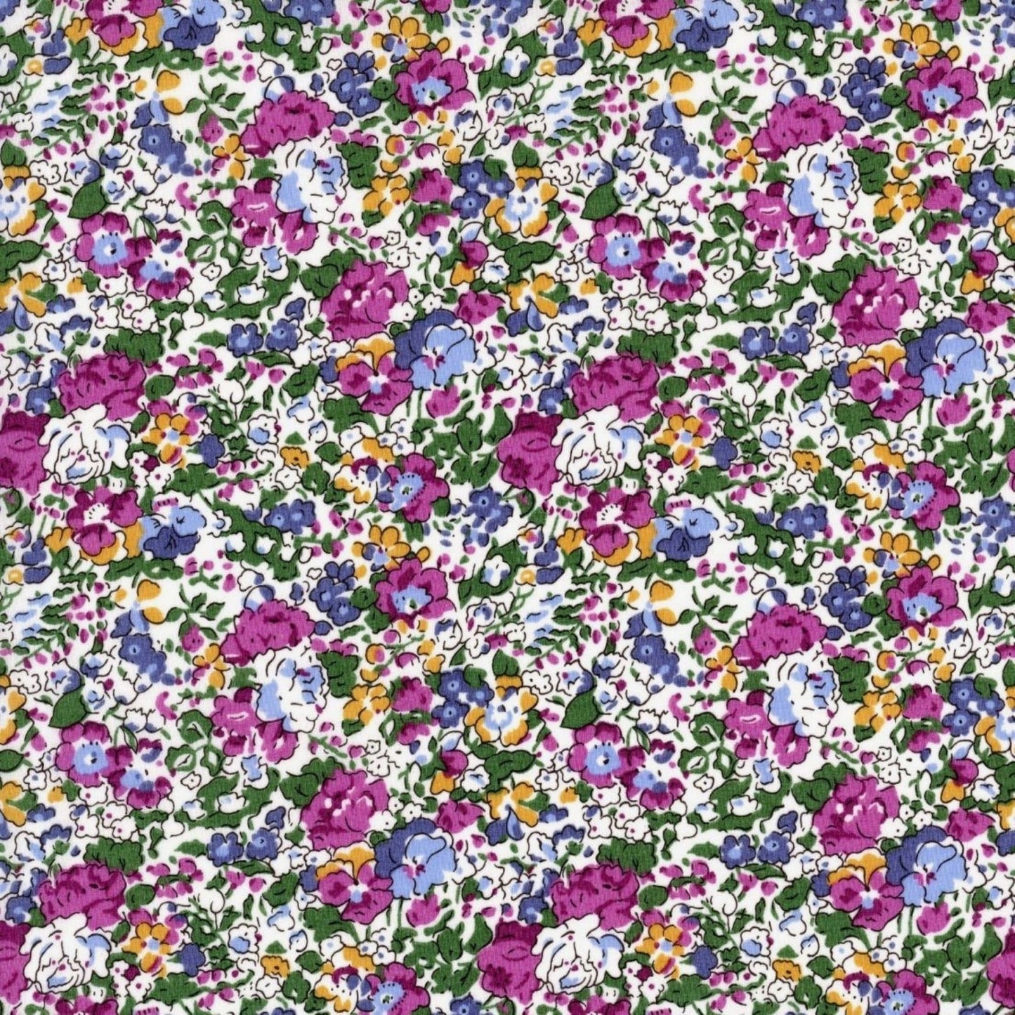 Liberty Tana Lawn Fat Quarter Claire Aude organic purple floral cotton fabric