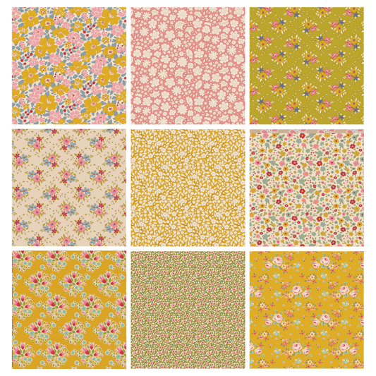 Tilda Creating Memories Spring bundle 9 Fat Quarters cotton quilt fabric