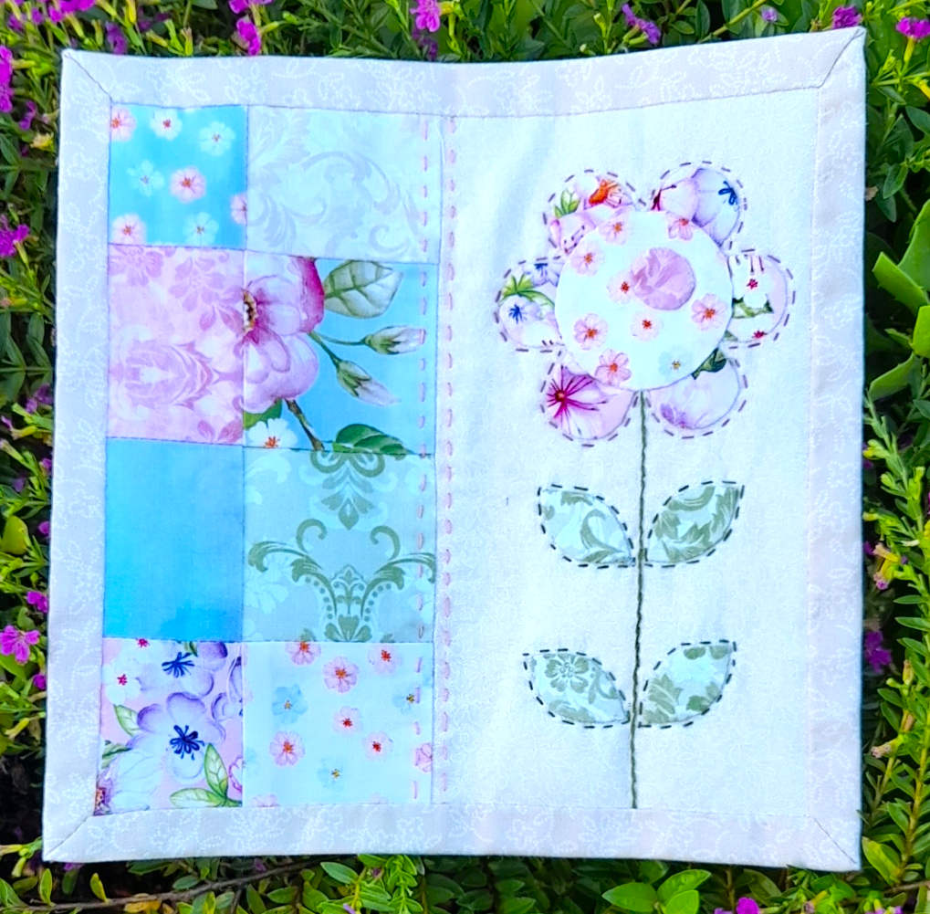 Cup of Sunshine - Applique Flower Mug Rug- Class Kits