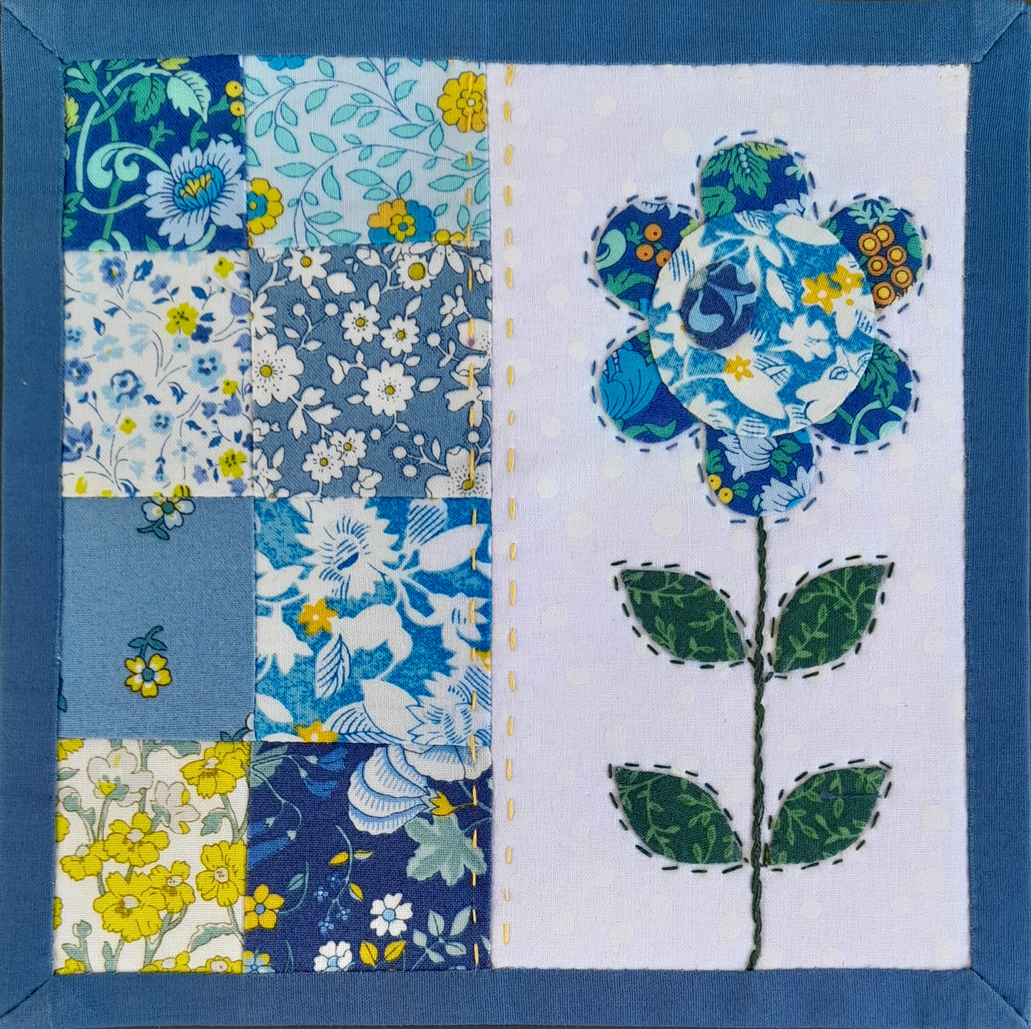 Cup of Sunshine - Applique Flower Mug Rug- Class Kits