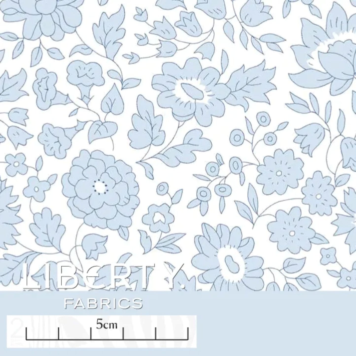 Liberty Tana Lawn Fat Eighth D'anjo Sky cotton fabric
