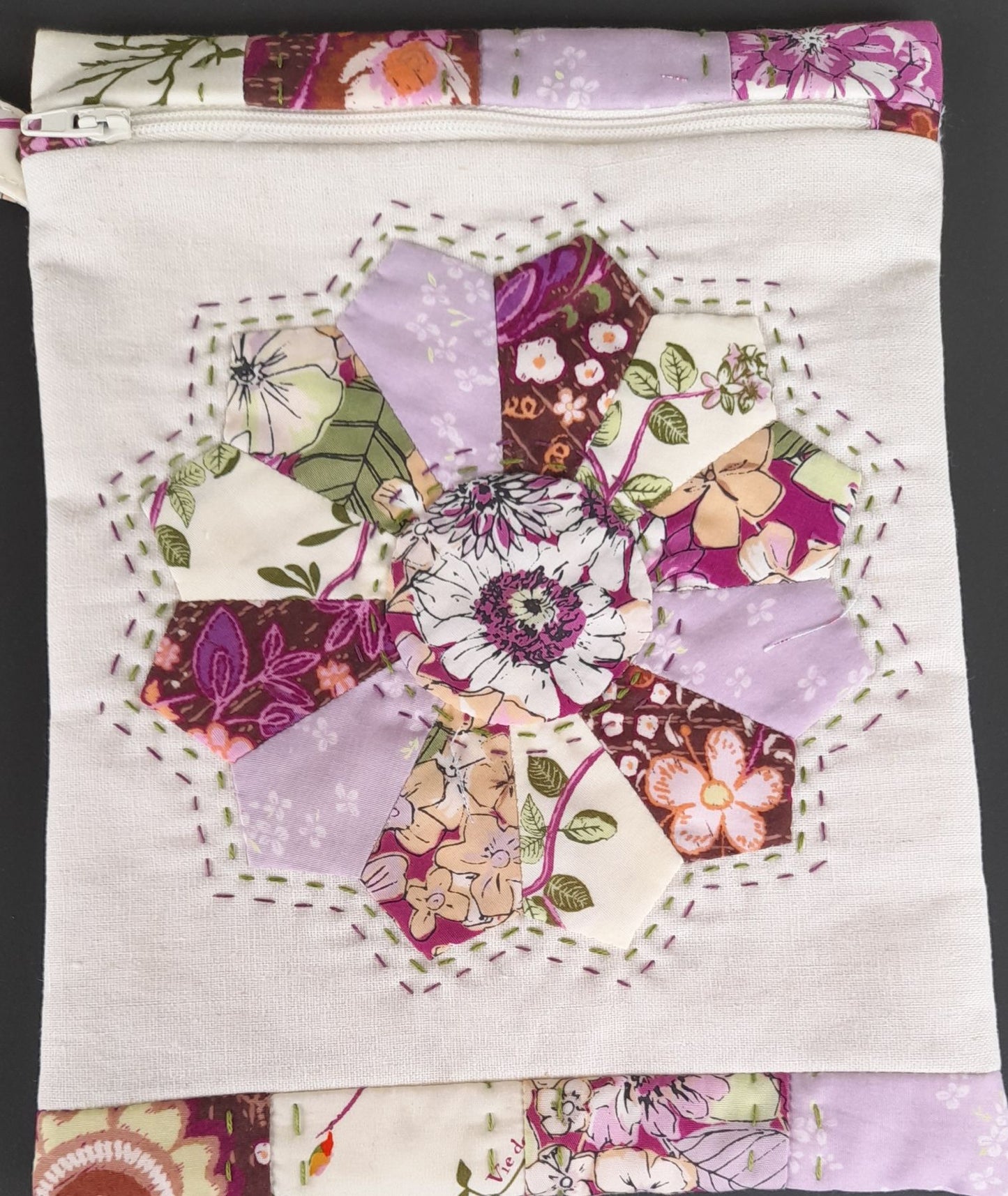 English Paper Pieced Dresden Flower Book Pouch - Kit