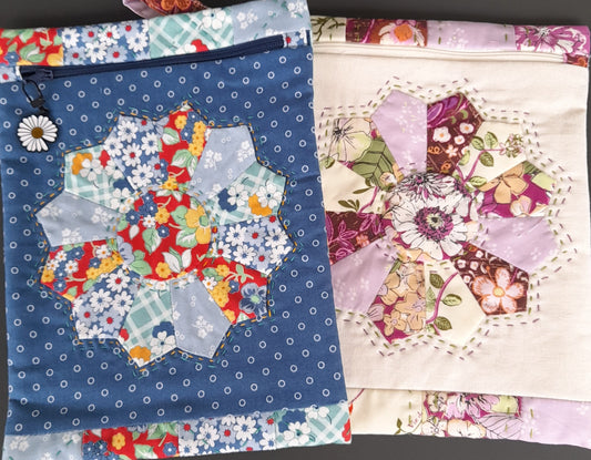 English Paper Pieced Dresden Flower Book Pouch - Kit