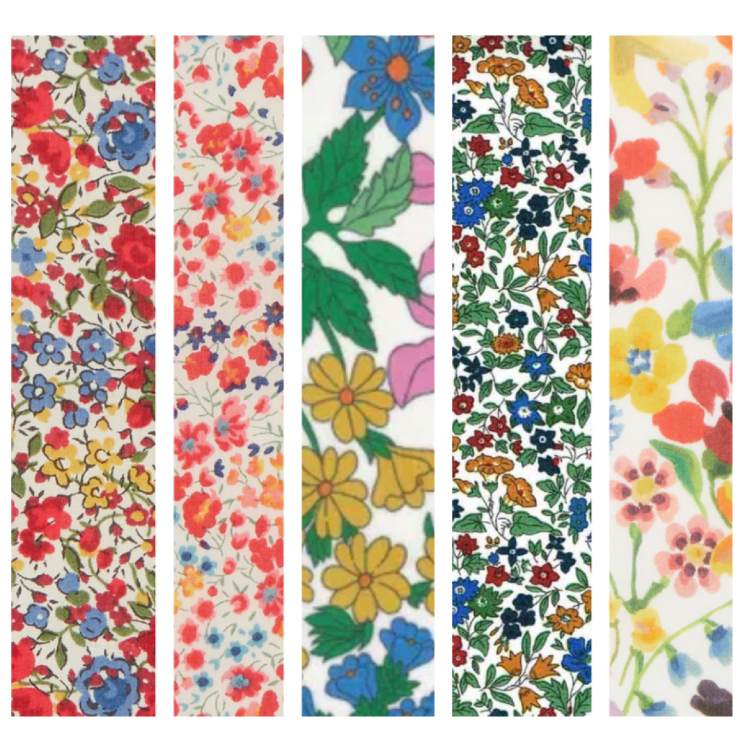 Liberty Tana lawn 5 Fat 16's, 10" x 13" - 25cm x 33cm cotton fabric Pack 5C