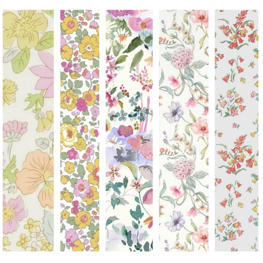 Liberty Tana lawn 5 Fat 16's, 10" x 13" - 25cm x 33cm cotton fabric Pack 5D