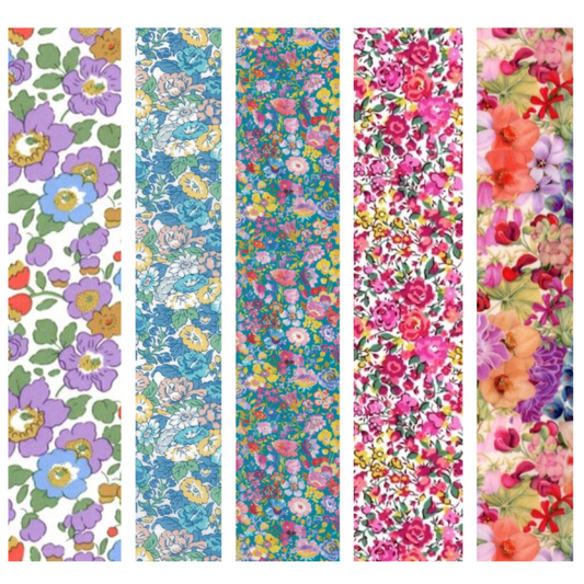 Liberty Tana lawn 5 Fat 16's, 10" x 13" - 25cm x 33cm cotton fabric Pack 5S