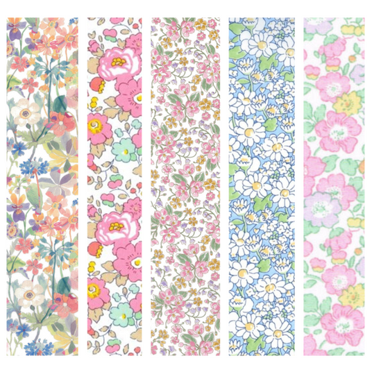 Liberty Tana lawn 5 Fat 16's, 10" x 13" - 25cm x 33cm cotton fabric Pack 5T