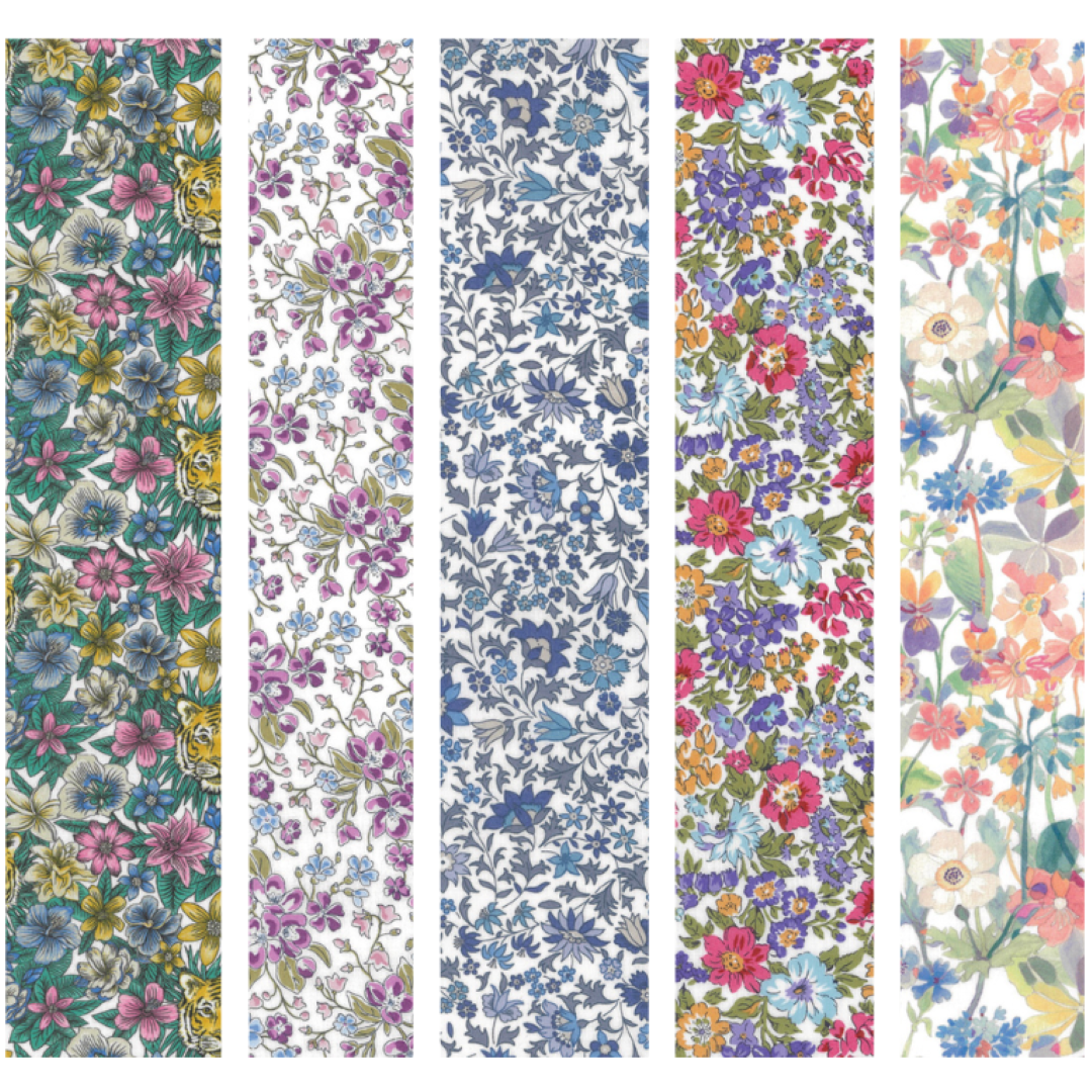 Liberty Tana lawn 5 Fat 16's, 10" x 13" - 25cm x 33cm cotton fabric Pack 5U