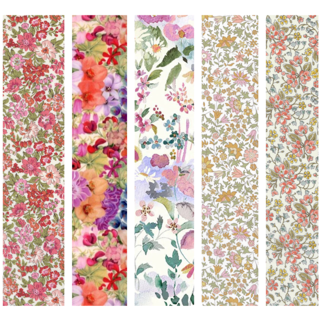 Liberty Tana lawn 5 Fat 16's, 10" x 13" - 25cm x 33cm cotton fabric Pack 5V