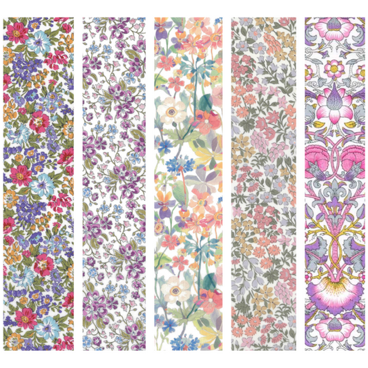 Liberty Tana lawn 5 Fat 16's, 10" x 13" - 25cm x 33cm cotton fabric Pack 6A