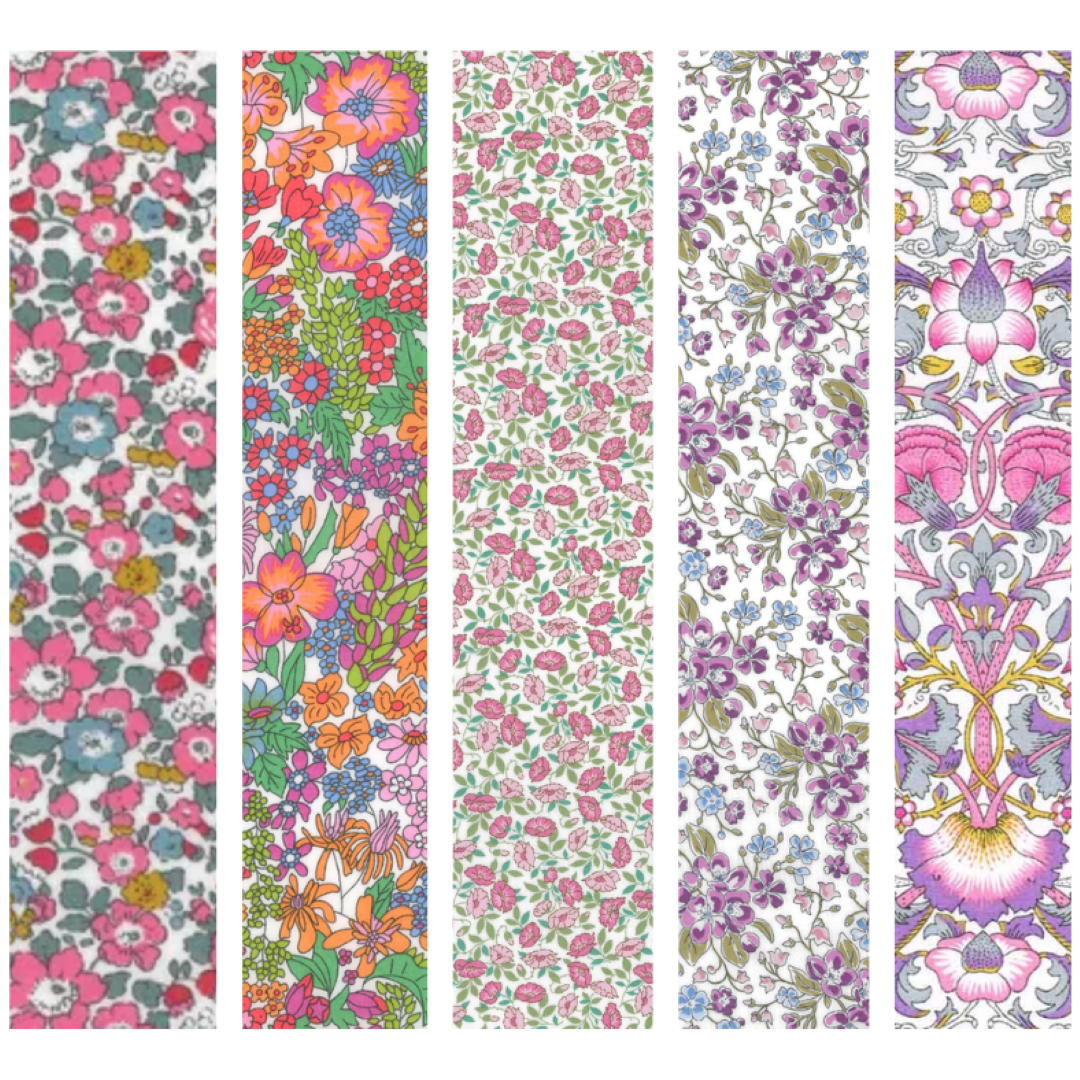 Liberty Tana lawn 5 Fat 16's, 10" x 13" - 25cm x 33cm cotton fabric Pack 6D
