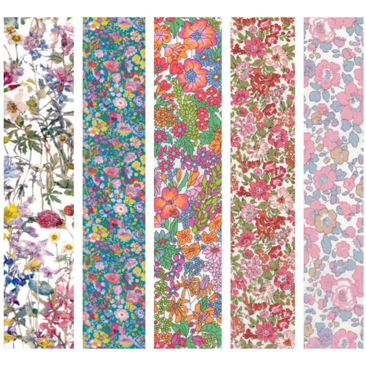 Liberty Tana lawn 5 Fat 16's, 10" x 13" - 25cm x 33cm cotton fabric Pack 6H