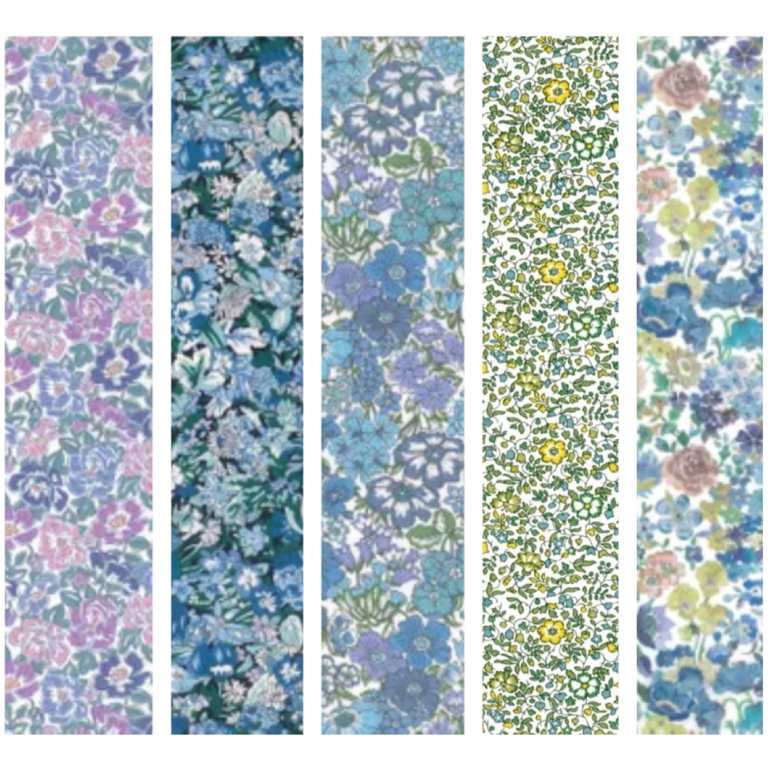 Liberty Tana lawn 5 Fat 16's, 10" x 13" - 25cm x 33cm cotton fabric Pack 6I