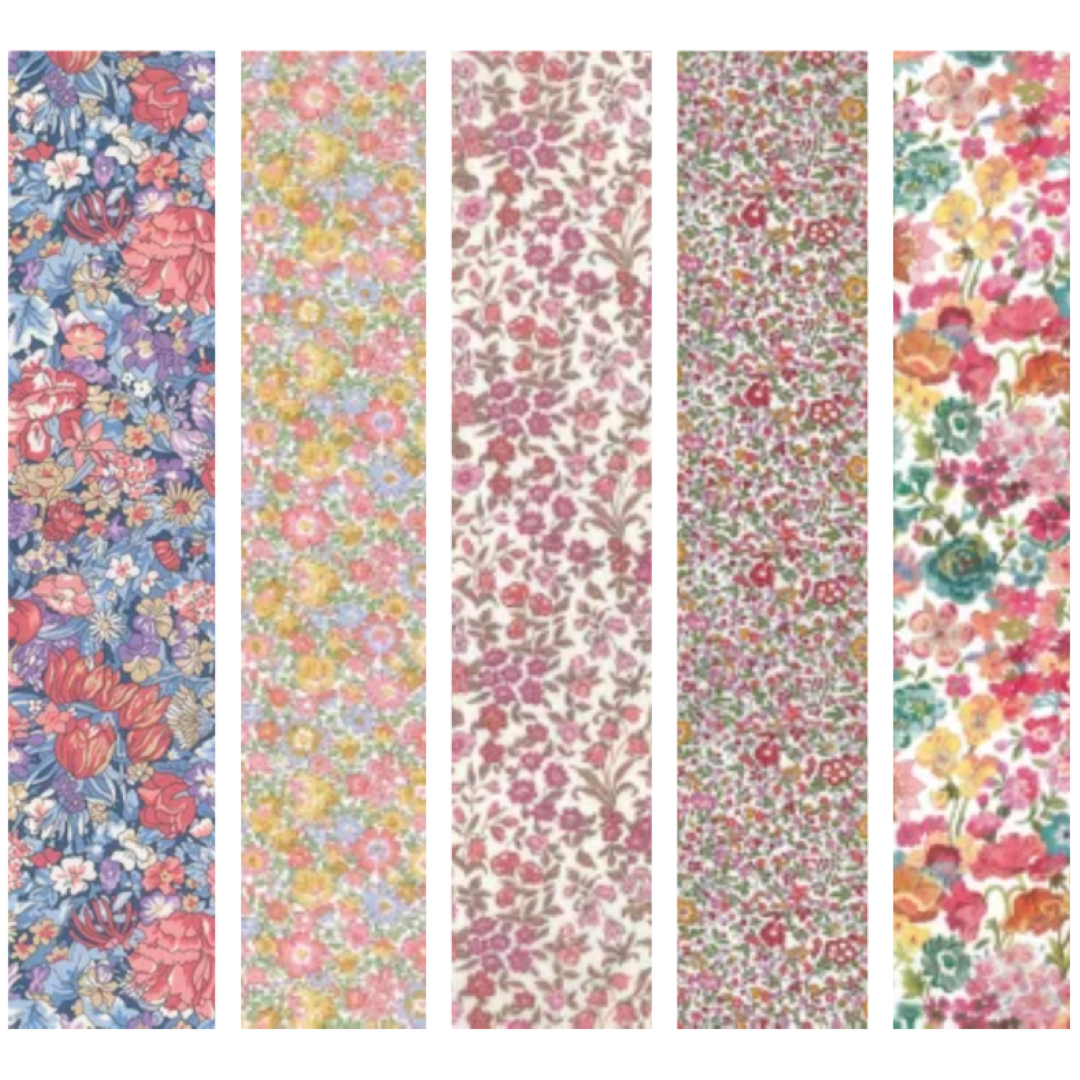 Liberty Tana lawn 5 Fat 16's, 10" x 13" - 25cm x 33cm cotton fabric Pack 6J