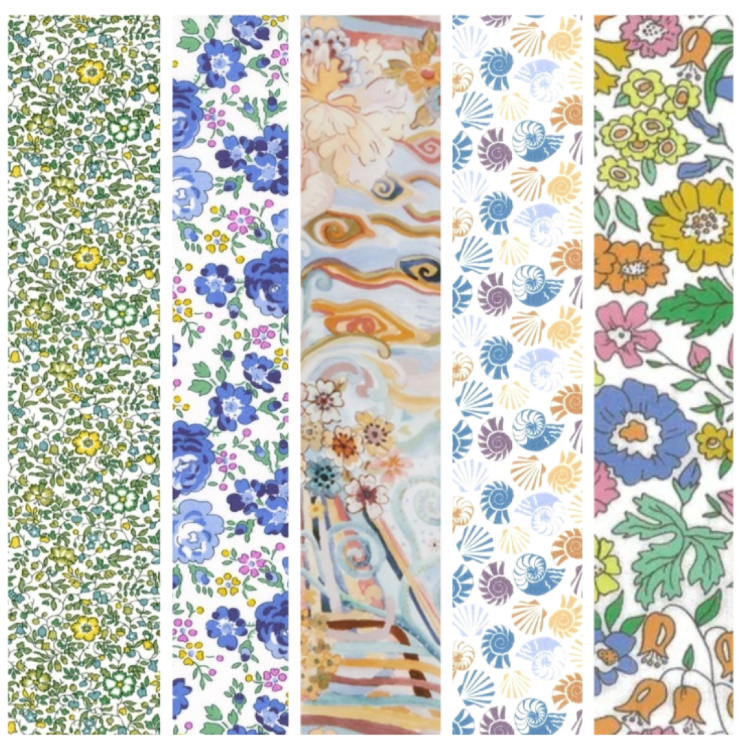 Liberty Tana lawn 5 Fat 16's, 10" x 13" - 25cm x 33cm cotton fabric Pack I4