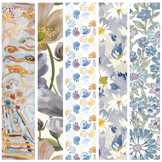 Liberty Tana lawn 5 Fat 16's, 10" x 13" - 25cm x 33cm cotton fabric Pack T3