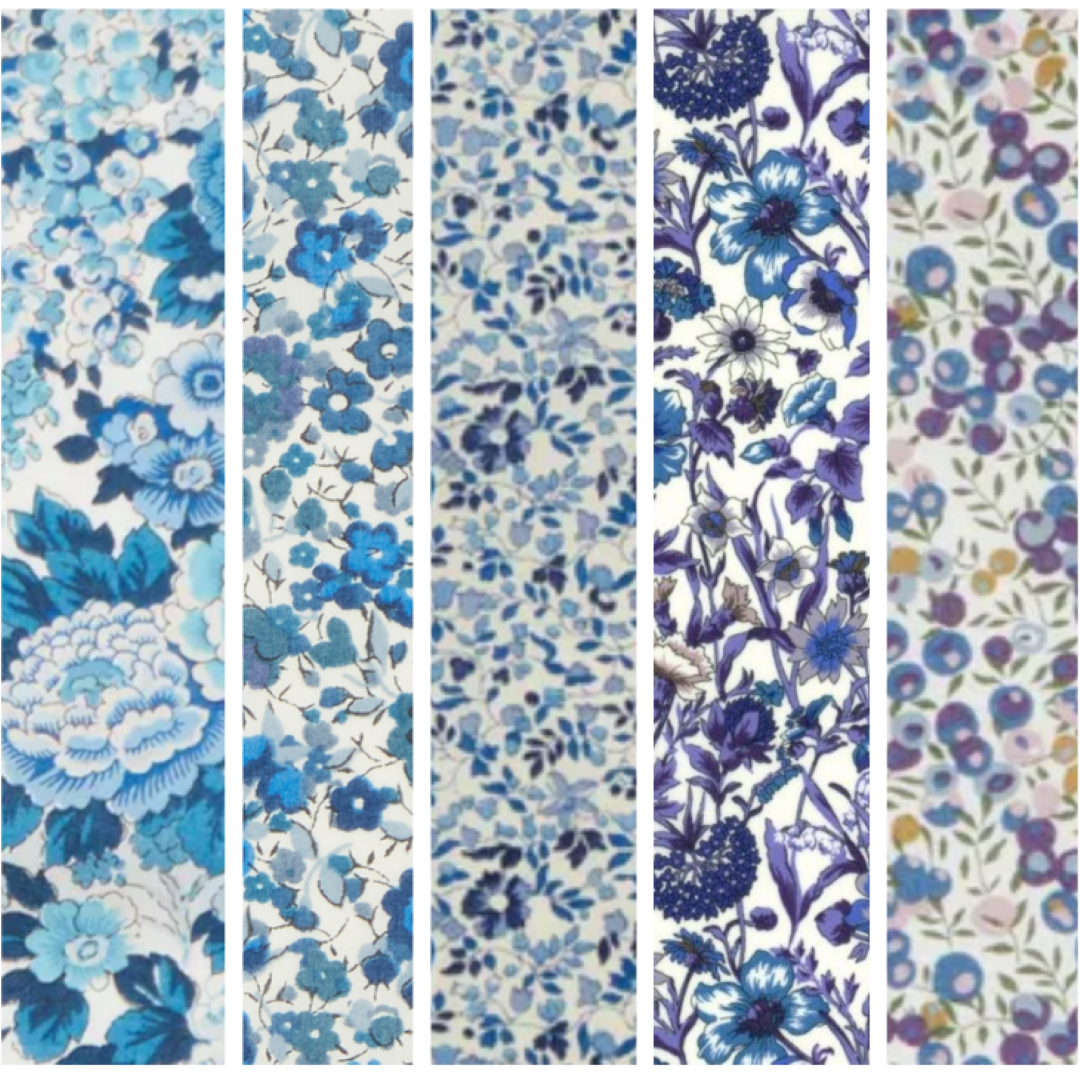 Liberty Tana lawn 5 Fat 16's, 10" x 13" - 25cm x 33cm cotton fabric Pack U4