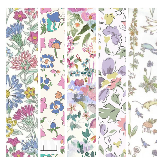 Liberty Tana lawn 5 Fat 16's, 10" x 13" - 25cm x 33cm cotton fabric Bundle Z3