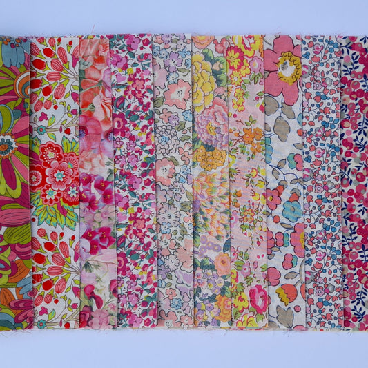 Liberty Tana lawn 10 Fat 32's, 6" x 10" - 15cm x 25cm cotton fabric Bundle Y2