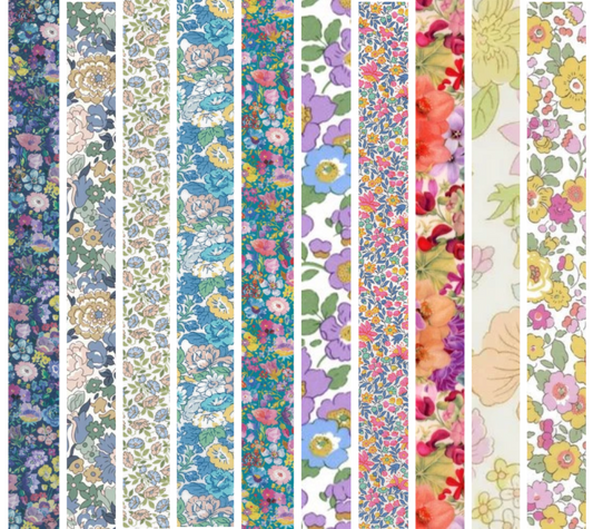 Liberty Tana lawn 10 Fat 32's, 6" x 10" - 15cm x 25cm cotton fabric Pack 5P