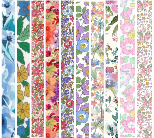 Liberty Tana lawn 10 Fat 32's, 6" x 10" - 15cm x 25cm cotton fabric Pack 5Y