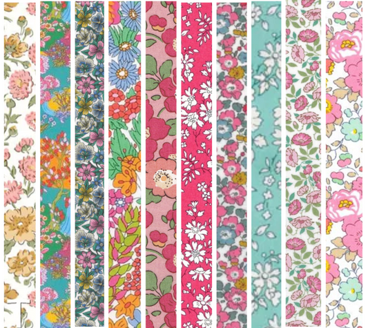 Liberty Tana lawn 10 Fat 32's, 6" x 10" - 15cm x 25cm cotton fabric Pack 6E