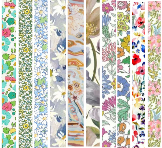 Liberty Tana lawn 10 Fat 32's, 6" x 10" - 15cm x 25cm cotton fabric Pack M4