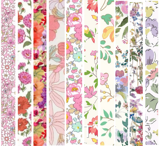 Liberty Tana lawn 10 Fat 32's, 6" x 10" - 15cm x 25cm cotton fabric Pack O4