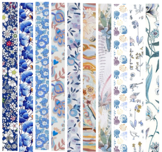 Liberty Tana lawn 10 Fat 32's, 6" x 10" - 15cm x 25cm cotton fabric Pack V3