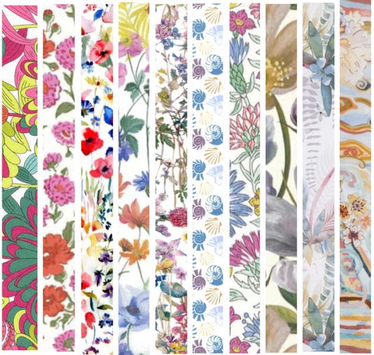 Liberty Tana lawn 10 Fat 32's, 6" x 10" - 15cm x 25cm cotton fabric Pack Z3