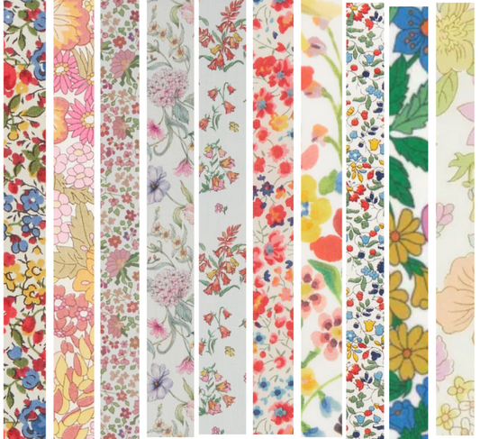 Liberty Tana lawn 10 Fat 32's, 6" x 10" - 15cm x 25cm cotton fabric Pack Z4