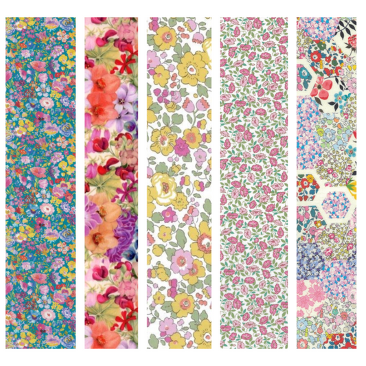 Liberty Tana lawn 5 Fat 16's, 10" x 13" - 25cm x 33cm cotton fabric Pack 5P