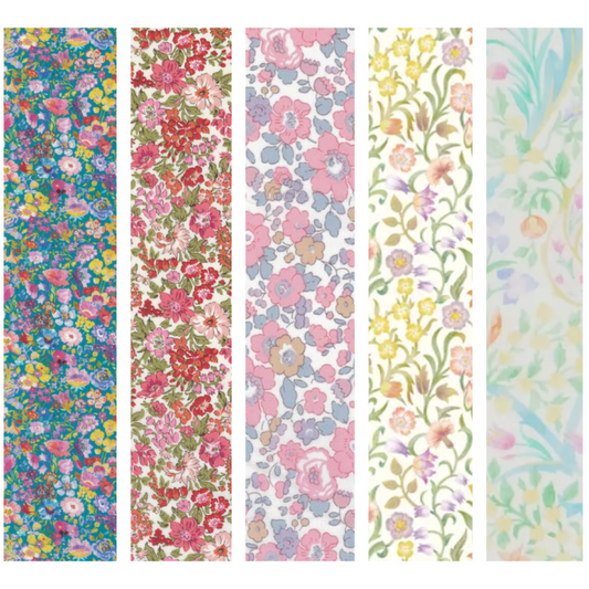 Liberty Tana lawn 5 Fat 16's, 10" x 13" - 25cm x 33cm cotton fabric Pack 6F