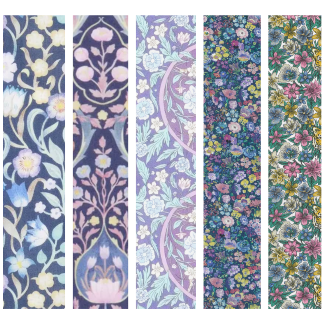 Liberty Tana lawn 5 Fat 16's, 10" x 13" - 25cm x 33cm cotton fabric Pack 6G