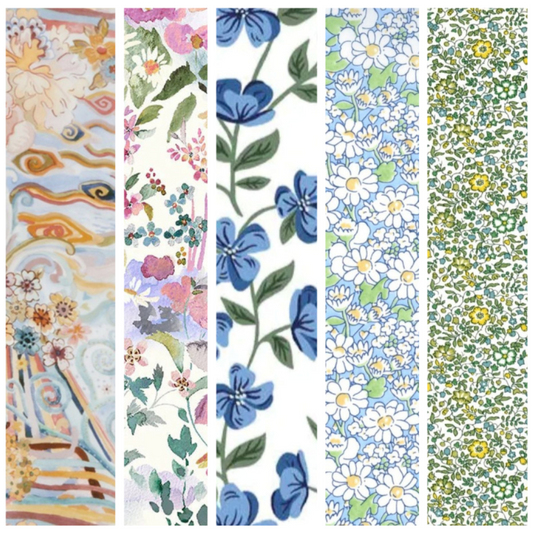 Liberty Tana lawn 5 Fat 16's, 10" x 13" - 25cm x 33cm cotton fabric Pack F4